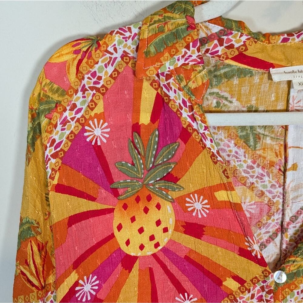 Haute Hippie Boho Hippy Festival Colorful Blouse - Picture 3 of 11